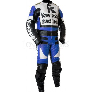 Kawasaki Racing Blue Ninja Racing Biker Leathers 